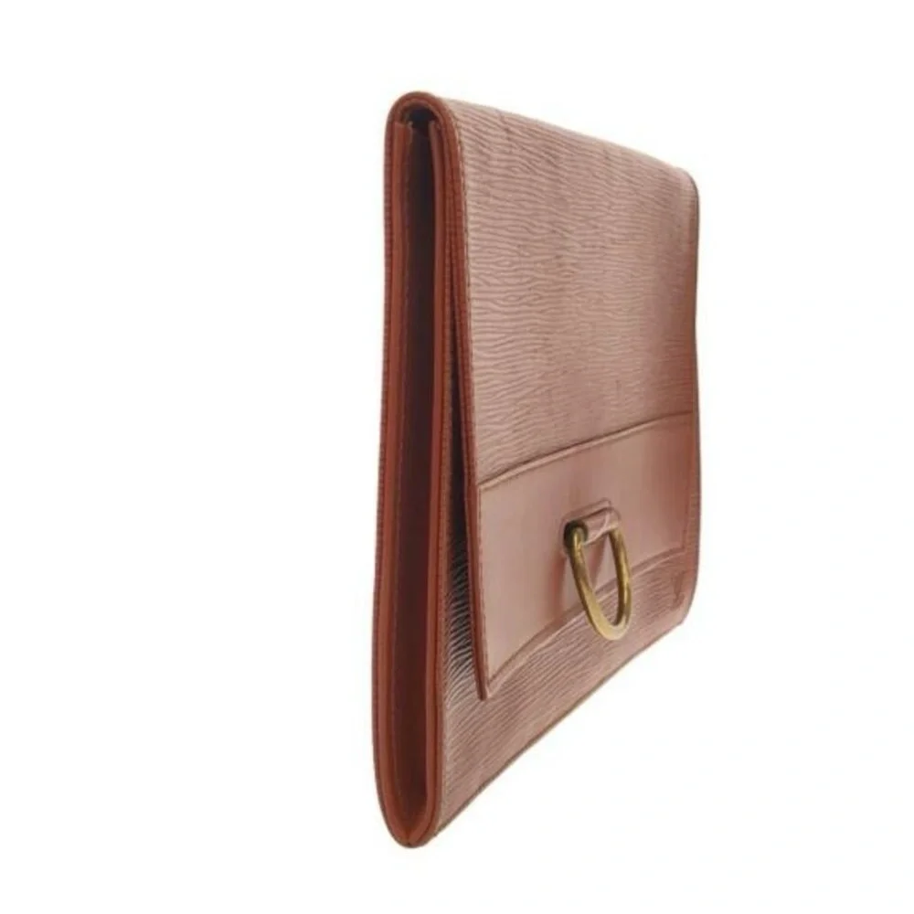 Louis Vuitton Lena Jena Envelope 28 Epi Leather Brown Clutch Wallet